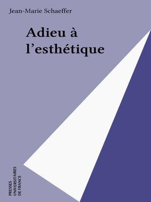 cover image of Adieu à l'esthétique